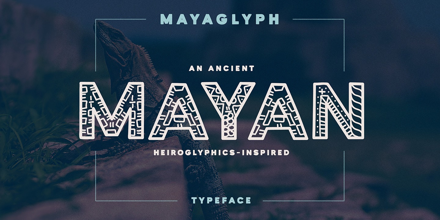 Przykład czcionki Mayaglyph